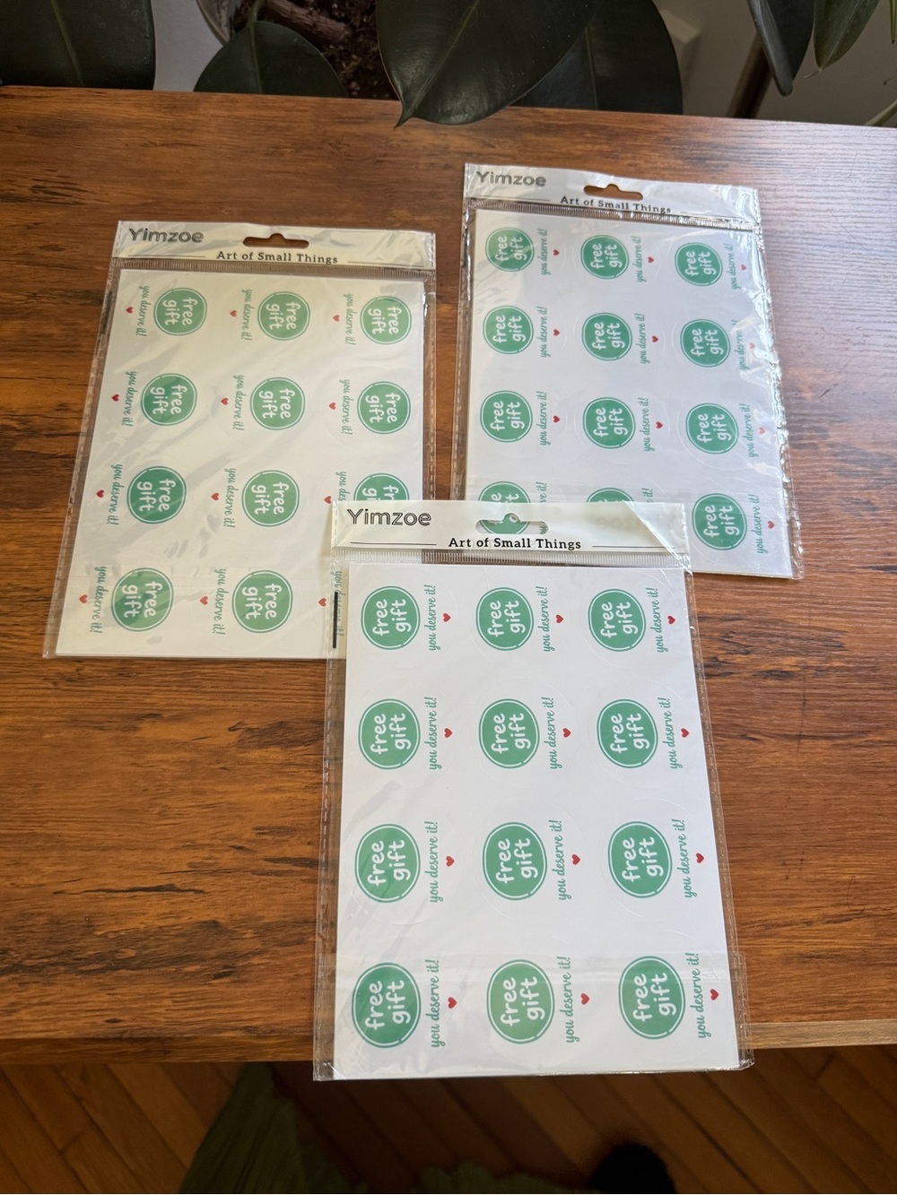 Yimzoe Free Gift Sticker Sheets - Green Circles (3 Packs)